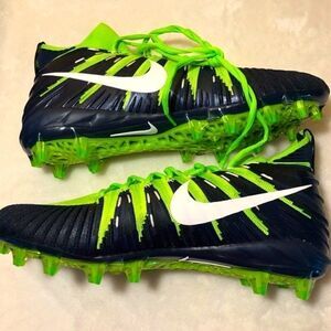 NIKE ALPHA MENACE PRO GREEN/NAVY CLEATS 15 NEW